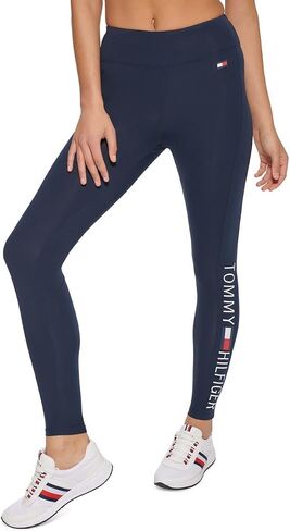 Tommy Hilfiger Sport Womens Running Fitness Athletic Leggings Navy XXS in Saudi Arabia