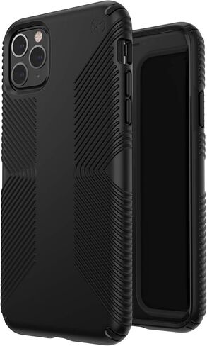 Speck iPhone 11 Pro Max Case - Drop Protection & Scratch Resistant, Extra Grip, Dual Layer, Slim Design - Black Case for iPhone 11 Pro Max - Wireless Charging Compatible - Presidio in Saudi Arabia