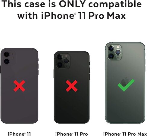 Speck iPhone 11 Pro Max Case - Drop Protection & Scratch Resistant, Extra Grip, Dual Layer, Slim Design - Black Case for iPhone 11 Pro Max - Wireless Charging Compatible - Presidio in Saudi Arabia