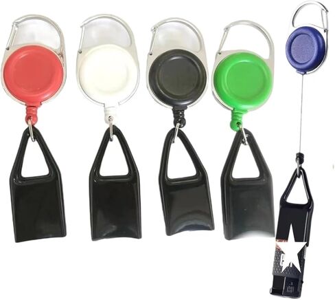Retractable Lighters for Men, 5 Pack Classic Lighter Cover Single Clip Keychain with Clip, Assorted Colors Lighter Holder for Convenience (5) in Saudi Arabia