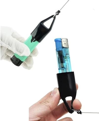 Retractable Lighters for Men, 5 Pack Classic Lighter Cover Single Clip Keychain with Clip, Assorted Colors Lighter Holder for Convenience (5) in Saudi Arabia