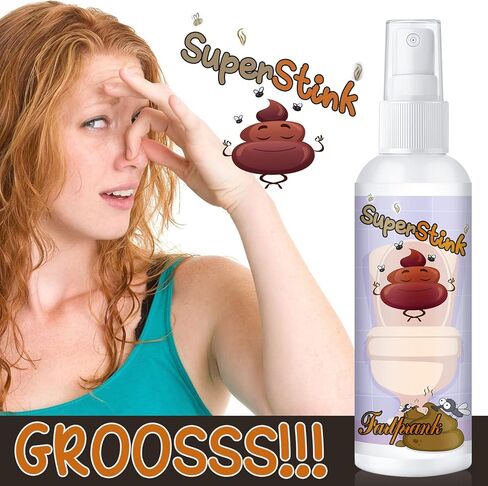 مجموعة المزحة، مجموعة رذاذ الريح ومجموعة البراز المزيفة، رذاذ الريح قوي جدًا، نتن ومتسخ للبالغين أو الأطفال، هدايا مثالية للكمامة، حشوات للجوارب وهدايا رائعة حقًا in Kuwait