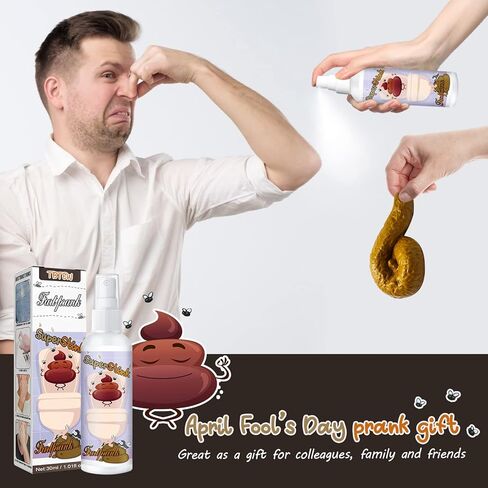 مجموعة المزحة، مجموعة رذاذ الريح ومجموعة البراز المزيفة، رذاذ الريح قوي جدًا، نتن ومتسخ للبالغين أو الأطفال، هدايا مثالية للكمامة، حشوات للجوارب وهدايا رائعة حقًا in Kuwait