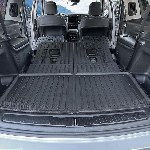 CARESA Cargo Liner 2nd&3rd Row Seat Back Cover for Jeep Grand Cherokee L 2021-2024 6 Passenger Accessories (Fit 2nd Row Bucket seat and 3rd Row Manual Folding Seat) in Saudi Arabia