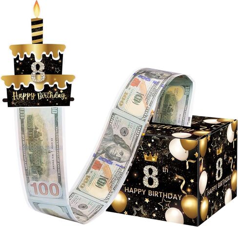 13th Birthday Money Box for Cash Gift, Surprise Pull Out Money Gift Box with 100Pcs Transparent Bags - Fun Ways to Give Cash as A 13th Birthday Gift for Girls Boys in Kuwait