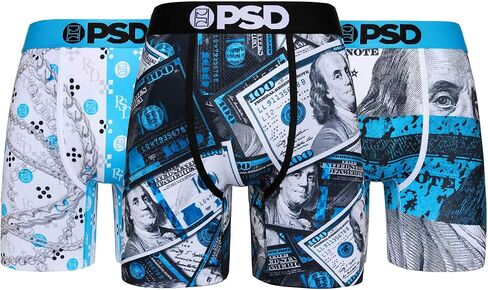 PSD Men's Powder Blue 3-Pack Boxer Briefs, Multi, XL in Saudi Arabia