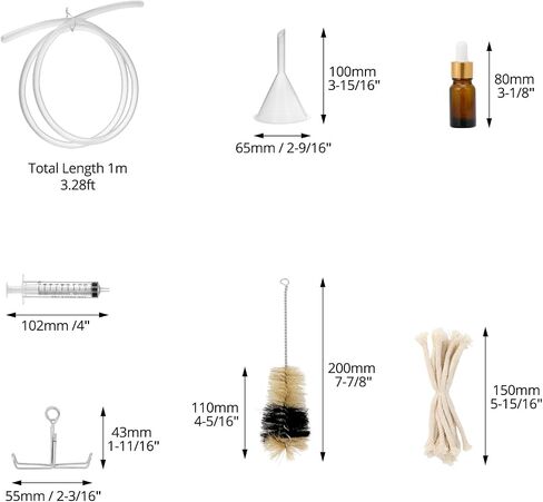 QWORK 12 Pieces 100 ML Home Distillation Apparatus Set - to Making Essential Oil, Moonshine, Alcohol Distiller, Chemistry Glass Distilling, Lab Glassware Kit in Saudi Arabia