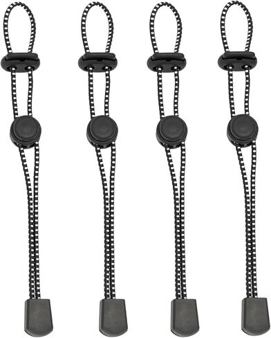 حزام حقيبة الظهر مع أشرطة عصا التسلق، 4 قطع مشبك حامل للمشي لمسافات طويلة قابل للتعديل لتسلق الجبال والرحلات والمشي وصيد الأسماك - حبل مرن متين، أشرطة حقيبة ظهر مع مشابك، أسود in Kuwait