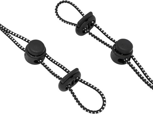 حزام حقيبة الظهر مع أشرطة عصا التسلق، 4 قطع مشبك حامل للمشي لمسافات طويلة قابل للتعديل لتسلق الجبال والرحلات والمشي وصيد الأسماك - حبل مرن متين، أشرطة حقيبة ظهر مع مشابك، أسود in Kuwait