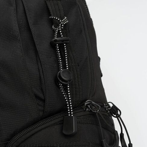 حزام حقيبة الظهر مع أشرطة عصا التسلق، 4 قطع مشبك حامل للمشي لمسافات طويلة قابل للتعديل لتسلق الجبال والرحلات والمشي وصيد الأسماك - حبل مرن متين، أشرطة حقيبة ظهر مع مشابك، أسود in Kuwait