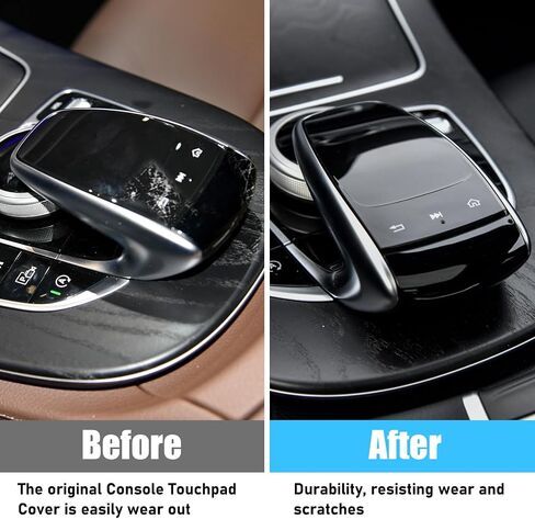 Jaronx Compatible with Mercedes Benz Multimedia Touchpad Cover, Command Touch Pad Controller Mouse Cover for C-Class W205/ E-Class W213/ S-Class W222/ GLC W253/ GLS W166/ GLE W166 2014-2019 (B Model) in Saudi Arabia