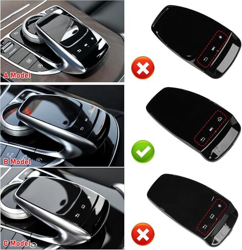 Jaronx Compatible with Mercedes Benz Multimedia Touchpad Cover, Command Touch Pad Controller Mouse Cover for C-Class W205/ E-Class W213/ S-Class W222/ GLC W253/ GLS W166/ GLE W166 2014-2019 (B Model) in Saudi Arabia
