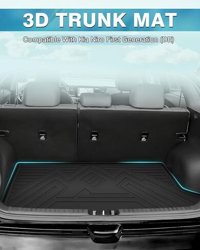 Custom Cargo Liner for Kia NIRO EV 2019-2022, Trunk Mat for NIRO EV Accessories Rear Cargo Mat Trunk Liner Black in Saudi Arabia