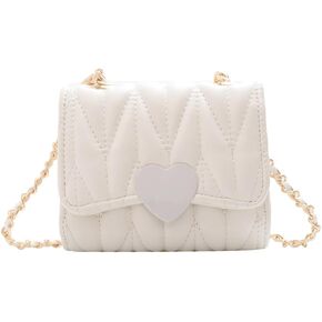 JUCHAO Little Girl Mini Shoulder Bag, Toddlers Girls' Kids Purse Crossbody Heart Purse for Kids Girls (Orange) in Saudi Arabia