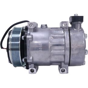 FridayParts SD7H15 A/C Compressor F69-6003-122 Compatible for Sanden 4079 Peterbilt Truck 320 382 384 386 388 389 587 Replacement