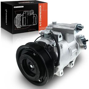 A-Premium Air Conditioner AC Compressor with Clutch Compatible with Hyundai Accent 1.6L 2012-2017, Veloster 1.6L 2012-2017, w/Round Plug