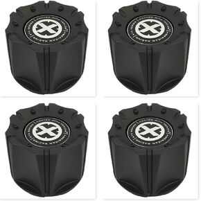 4 Pack American Racing ATX 1342106018 1342100011 1066K98 Black Wheel Center Cap
