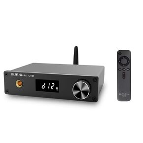 S.M.S.L D12 Audio DAC Mini HiFi Audio Decoder DAC Input USB/Coaxial/Optical Output RCA/Headphone Amplifier DSD512 32-bit 768KHZ for PS5 Switch Support MQA (Black)