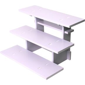 3 Tier Black Display Shelves for Vendors, Display Stand Portable for Store Product Retail Cupcake Display Stand, Soap, Candles, Glasses, Jars, Crafts Show, Jewellery Display Stands (Rectangular)