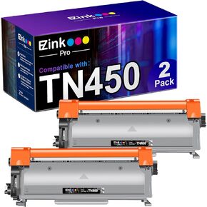 E-Z Ink Pro TN450 Comaptible Toner Cartridge Replacement for Brother TN-450 TN420 TN-420 Black to use with HL-2270DW HL-2280DW HL-2230 HL2240 MFC-7360N MFC-7860DW DCP-7065DN (2 Pack)