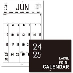 Large Wall Calendar 2024-2025, Big Wall Calendar 23 x 15 Inches Runs From Jun 2024 - Dec 2025, Jumbo Large Print Big Grid Wall Calendar Perfect for Planning, Organizing, and Scheduling Your Life