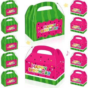 WEGYMER Watermelon Party Candy Boxes 16Pcs Cartoon Melon Birthday Party Supplies Goodie Bags for Watermelon Theme Birthday Decorations CocoBaby Shower Party Supplies