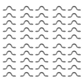 US STAINLESS 50 Pieces Stainless Steel 316 3/16" (5mm) Pad Eye Bimini 2" Length Marine Grade