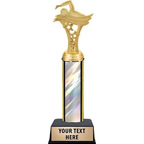 11" Classic Swimming Trophies, Swimmer Trophy with Custom Engraving and Perfect for Swim Awards Prime