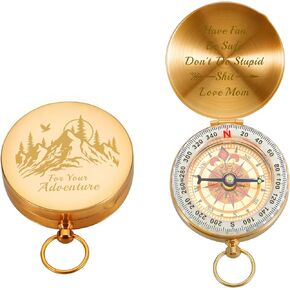 Fathers Day Funny Gifts Outdoor Gift for Men Hiking Compass for Son to My Son Gift from Mom Dont do Stupid St Gift for Him Stepson 2024 Graduation Birthday Gift for Him Graduation Gift in Bulk