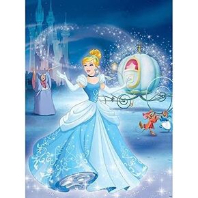 SXSJEIOU Diamond Painting Kits - Cinderella Princess 5D Diamond Art for Adults Full Drill Round Crystal Pictures Home Wall Art (12" X 16")