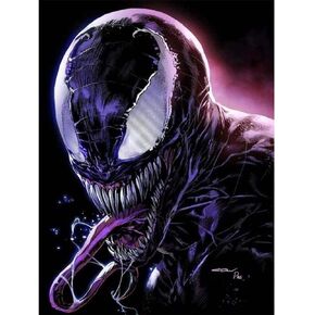 5D DIY Diamond Painting Kits for Adults Full Drill Round Rhinestone Paint with Diamonds,Cross Stitch Embroidery Art，Diamond Art (12X16 Inch) Venom
