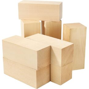 8 PCS Basswood Carving Block, 5 x 2 x 2 Inch Basswood for Wood Carving, Whittling Wood Carving Wood Blocks, Unfinished balsa Wood Blocks for Beginner or Expert Carvers and Whittling in Kuwait