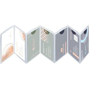 Plastic Wallet Insert for Credit Card Set of 2, Men Wallets Trifold Vinyl Credit Card Sleeves Holder (Accordion 7 Page)