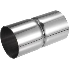 Exhaust Pipe Adapter Connector Reducer, 2.5" ID - 2.5" OD Exhaust Adapter Universal for Car Truck Pickup Durable Stainless Steel Silver Tone