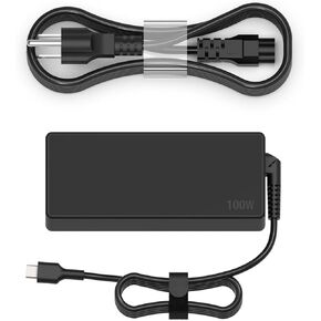 100W 90W USB C Laptop Charger, Universal Power Cord for MacBook ASUS Lenovo HP Dell Samsung Galaxy Acer Chromebooks Surface Laptop/Tablet and All USB-C Devices, AC Adapte Black C0077