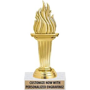 6" Gold Torch Trophies - Participation Sports Award Trophy Prime