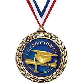 Graduation Medals - 2 1/2" Laurel Wreath Graduate Valedictorian Medal - Great Valedictorian Awards for Kids Prime