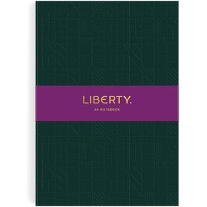 Galison Liberty Dark Green Tudor A5 Embossed Journal from 136 Lined Pages with Gilded Edges, Embossed Vegan Leather, 5.25 x 7.25, Perfect for Home, Office or as a Gift