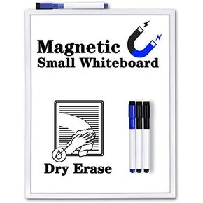 لوحة بيضاء صغيرة (11 × 14 بوصة)، لوحة بيضاء مغناطيسية للمسح الجاف من Browill مع 4 علامات مسح جافة لقائمة المهام، الثلاجة، الخزانة، باب المكتب، الجدار - مع خطاف in Kuwait
