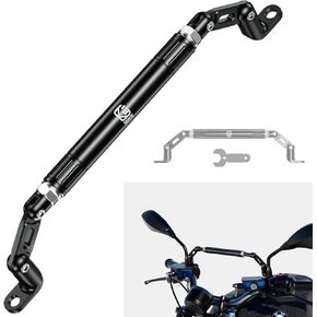 BRCOVAN Motorcycle Cross Bar Fit M10 & M8 Rear-View Mirror Screw, Aluminum Alloy Motorcycle Handlebar Extender Extension, Length Adjustable Motorcycle Balance Bar Reinforce Lever