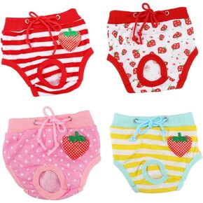 Girl Dog Panties Cat Diapers Doggie Wraps Diapera Dog Diapers Female Dog Physiological Pants Mcbling Clothes Reusable Dog Diapers Doggie Diapers Puppy Clothes Dreses Pet