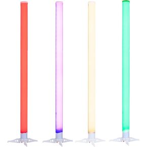 ADJ Products LED BP TUBES 4 PAK Rechargeable Battery Powered Color Changing Plastic LED Tube, 4-Pack