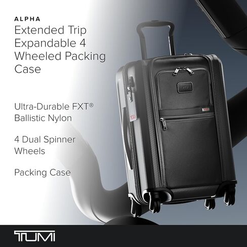 حقيبة حقيبة TUMI Alpha 3 Extended Trip القابلة للتوسيع ذات 4 عجلات - رائعة للسفر الممتد للتعبئة المشتركة - الأمتعة المتدحرجة للرجال والنساء - أسود in Kuwait