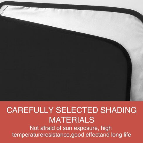 1 PC Car Front Windshield Sun Shade, 55.11" x 27.55" Light Blocking Curtain, Foldable Sun Shield, Automotive Interior Protection, Universal for Most Cars, Trucks, SUVs (Silver) in Saudi Arabia