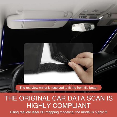 1 PC Car Front Windshield Sun Shade, 55.11" x 27.55" Light Blocking Curtain, Foldable Sun Shield, Automotive Interior Protection, Universal for Most Cars, Trucks, SUVs (Silver) in Saudi Arabia