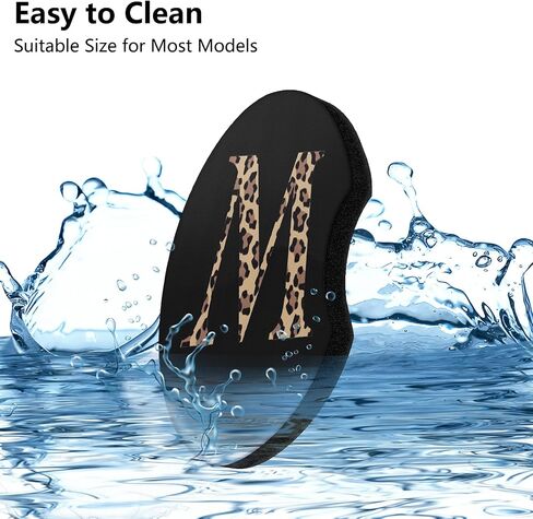Car Cupholder Coaster Absorbent 2 Pack Cute Fun Trendy Leopard M Letter Initial Design Rubber New Automotive Cup Holder Decal Decor Accessories for Women Men Gift DZ224 in Saudi Arabia