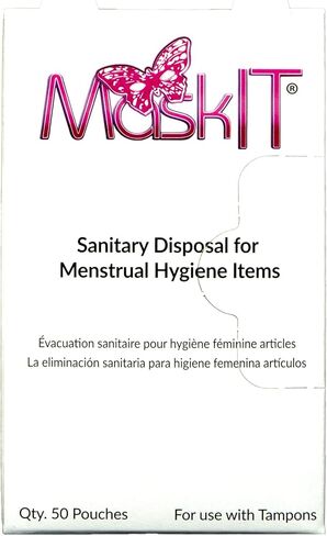 علبة إعادة ملء أكياس التخلص من السدادات القطنية من MaskIT - 6 صناديق إعادة تعبئة تحتوي على 50 كيسًا للتخلص من السدادات القطنية - إعادة تعبئة موزع مثبت على الحائط من MaskIT in Kuwait