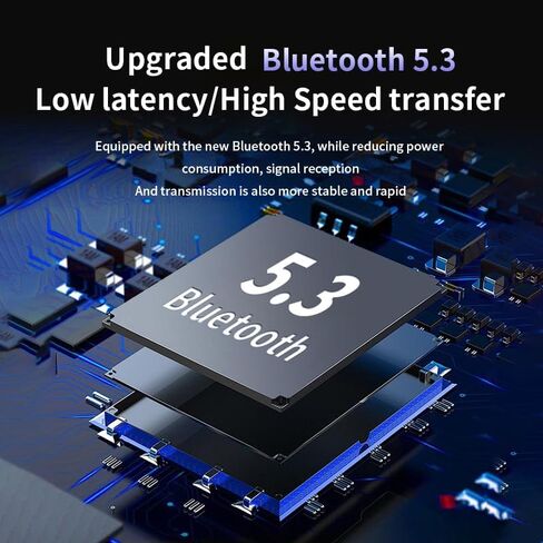 سماعات أذن لاسلكية بلوتوث 5.3 40 ساعة مع شاشة LED رقمية للطاقة، علبة شحن، وقت تشغيل ستيريو داخل الأذن، IP7 مقاومة للماء للياقة البدنية وسماعات رياضية مناسبة لنظام Android iOS in Saudi Arabia