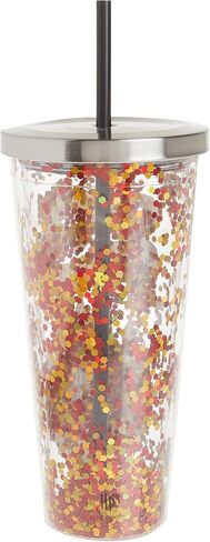 Spoontiques - Harry Potter Tumbler - Solemnly Swear Glitter Cup with Straw - 20 oz - Acrylic - Multicolored in Saudi Arabia