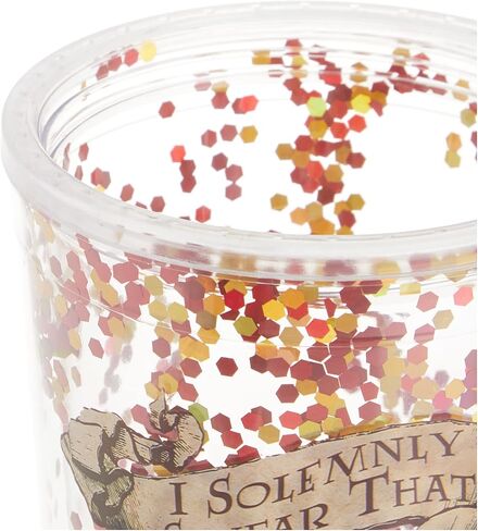 Spoontiques - Harry Potter Tumbler - Solemnly Swear Glitter Cup with Straw - 20 oz - Acrylic - Multicolored in Saudi Arabia